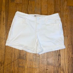 White jean shorts